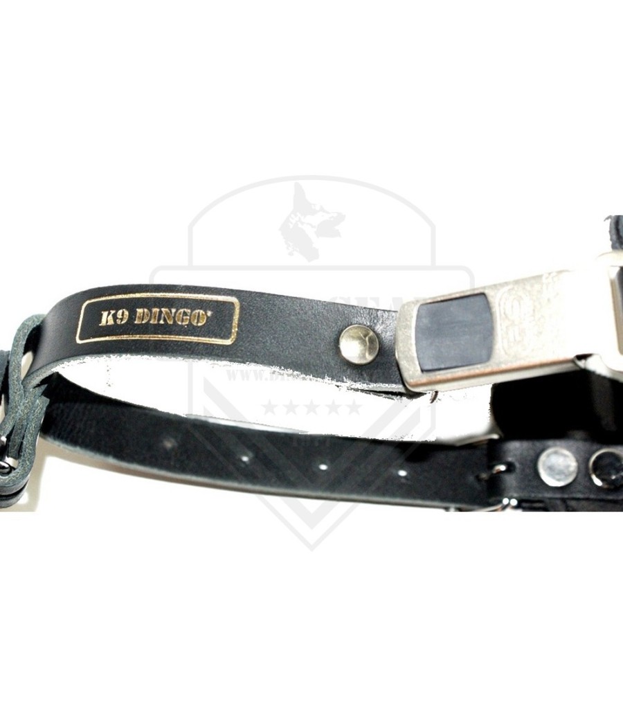 Reinforced leather dog muzzle for service, training and defense
